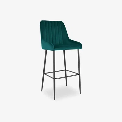 Cult Furniture Baldwin Bar Stool, Teal Velvet