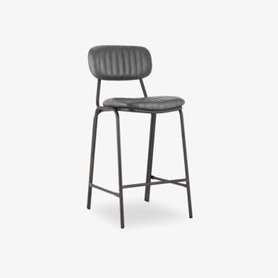 Cult Furniture Boston Metal Kitchen Stool, Dark Grey