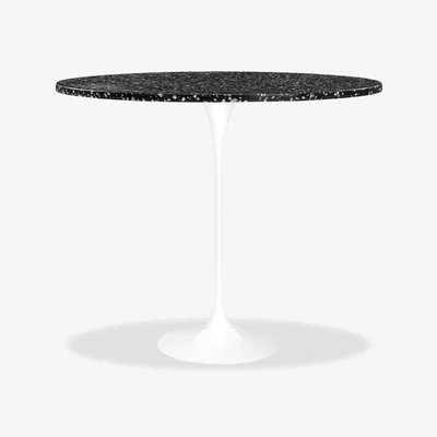 Cult Furniture £140 Off Fulham Round Bar Table, Black Terrazzo & White Size: 80cm