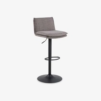 Cult Furniture £20 Off Flynn Adjustable Bar Stool, Light Grey & Black