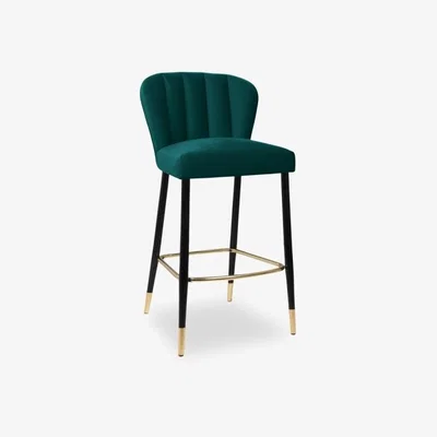 Cult Furniture Tribeca Kitchen Stool, Teal Velvet