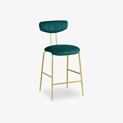 Cult Furniture £30  Off  Darcy Kitchen Stool, Teal Velvet
