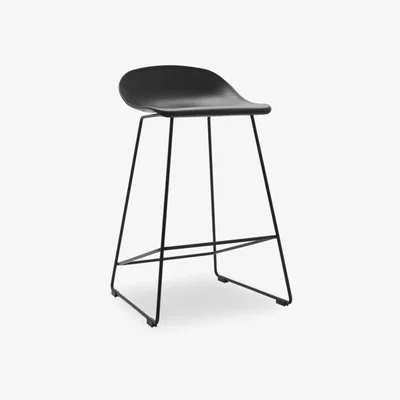 Cult Furniture Conway Plastic Kitchen Stool, Black