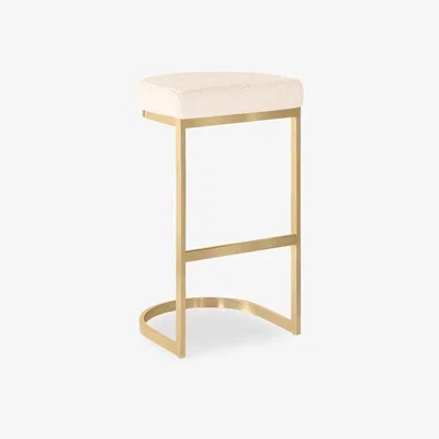 Cult Furniture Matteo Bar Stool, Ivory White Boucle