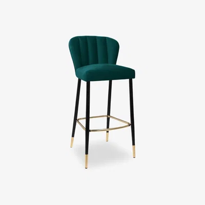 Cult Furniture Tribeca Bar Stool, Teal Velvet