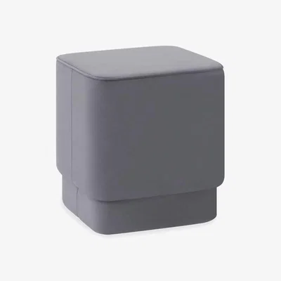 Cult Furniture Soho Pouffe, Grey Velvet