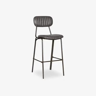Cult Furniture Boston Metal Bar Stool, Vintage Grey