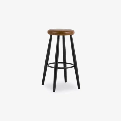 Cult Furniture Anika Bar Stool, Vintage Tan & Black