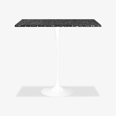 Cult Furniture £140 Off Fulham Square Bar Table, Black Terrazzo & White Size: 80cm
