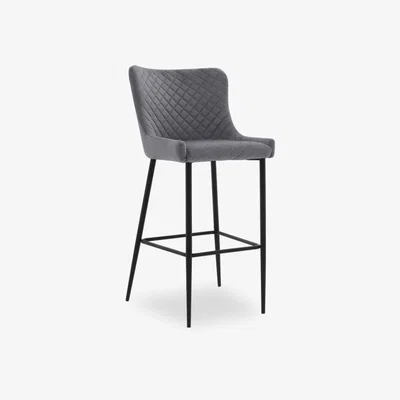 Cult Furniture £40  Off  Brooklyn Kitchen Stool, Grey Velvet Size: 65cm