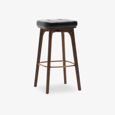 Cult Furniture Winchester Kitchen Stool, Black & Walnut