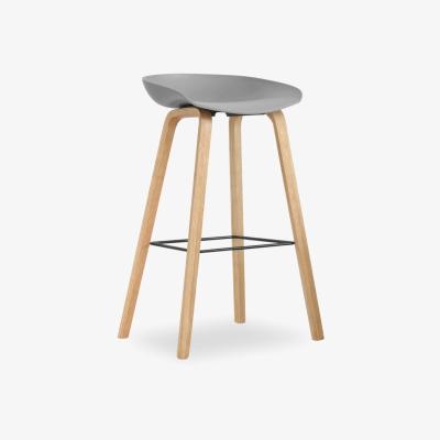 Cult Furniture £20 Off Milano Bar Stool, Grey & Natural Size: 75cm