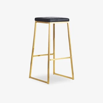 Cult Furniture Consec Metal Bar Stool, Black Leg Colour: Brass