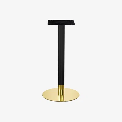 Cult Furniture Kinsley Round Bar Table Base, Black & Brass
