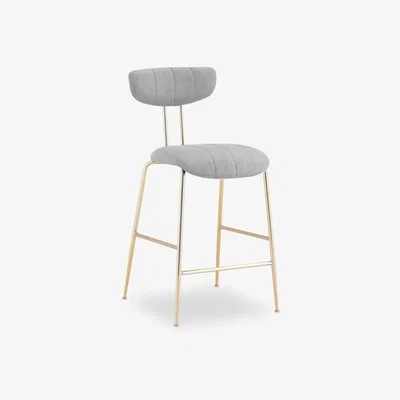Cult Furniture £50 Off Darcy Bar Stool, Light Grey & Brass