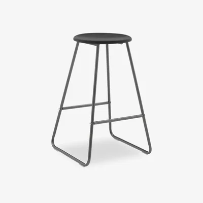 Cult Furniture Shadwell Kitchen Stool, Vintage Black & Gunmetal