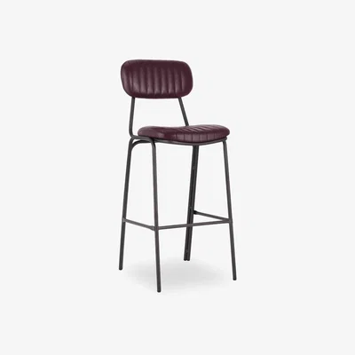 Cult Furniture Boston Metal Bar Stool, Dark Red