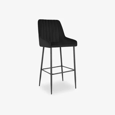 Cult Furniture Baldwin Bar Stool, Black Velvet