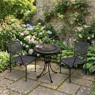 Dunelm Virginia Bistro Table with 2 Rivendale Chairs
