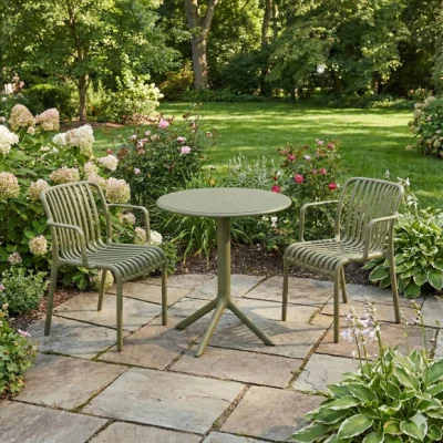 Dunelm Bergen Round Bistro Table with 2 Alma Armchairs