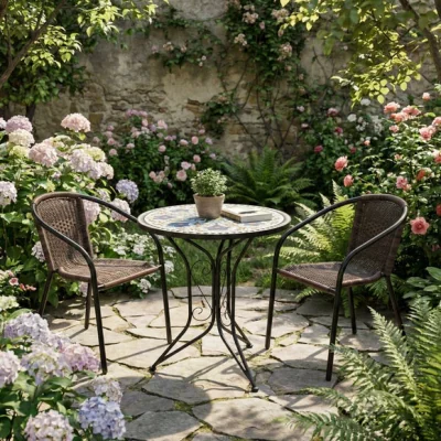Dunelm Velora Bistro Table with 2 Springdale Chairs