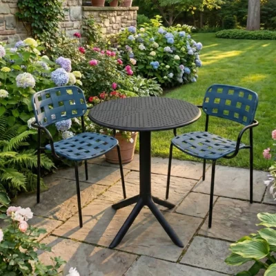 Dunelm Bergen Round Bistro Table with 2 Karin Armchairs