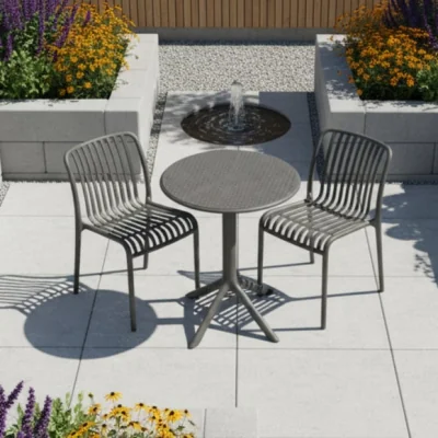 Dunelm Bergen Bistro Table with 2 Mia Bistro Chairs