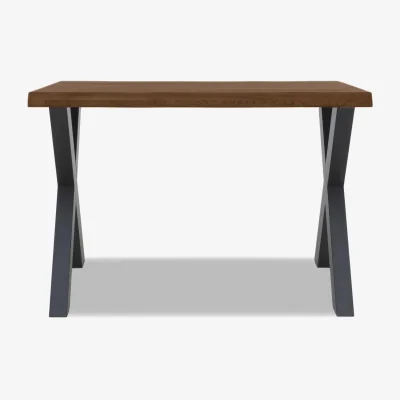 Furniture Village Bodahl - Hades Straight Edge Bar Table with X Shaped Legs - 180-cm - Desert