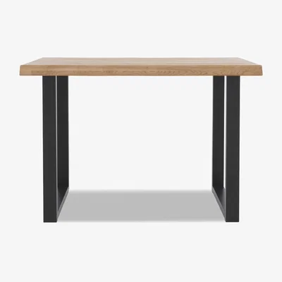 Furniture Village Bodahl - Compact Terra Raw Edge Bar Table with U-Shaped Legs - 160-cm - Oiled