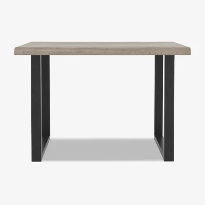 Furniture Village Bodahl - Hades Raw Edge Bar Table with U Shaped Legs - 140-cm - Vintage Grey