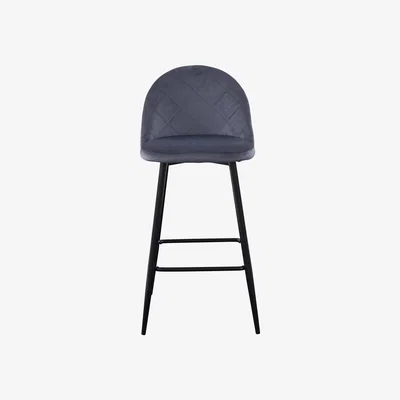 Habitat Habitat Imogen Quilted Fabric Bar Stool - Grey