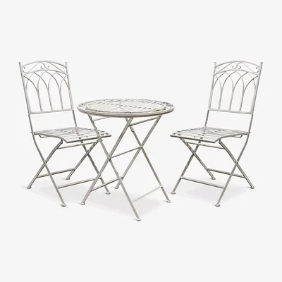 John Lewis Gallery Direct Aventino Folding Metal Garden Bistro Table & Set