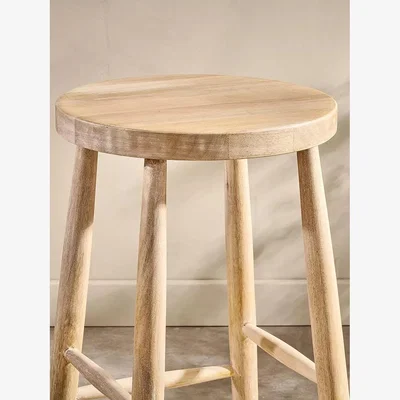 John Lewis Nkuku Mengwi Round Bar Stool, Natural