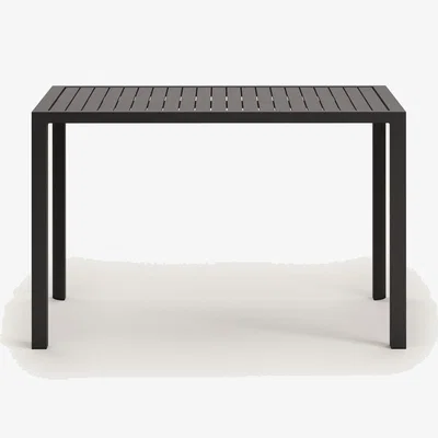 Kave Home Culip aluminium outdoor bar table in powder coated grey finish, 150 x 77 cm