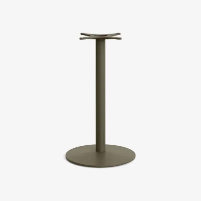 Kave Home Esilda high bar table base with a round steel base in green painted finish Ø55x96 cm