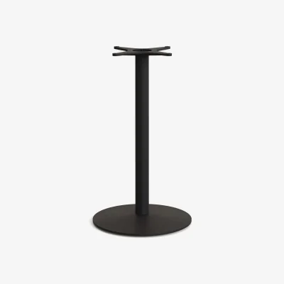 Kave Home Esilda high bar table base with a round steel base in black painted finish Ø55x96 cm