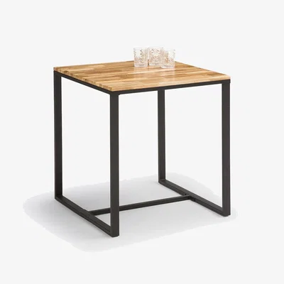 La Redoute Hiba Oak & Steel Bistro Table (Seats 2)