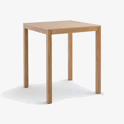 La Redoute Nusso Oak Square High Table with Straight Edges