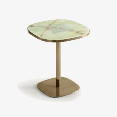 La Redoute Lixfeld 60cm Diameter Jade & Metal Bistro Table (Seats 2)