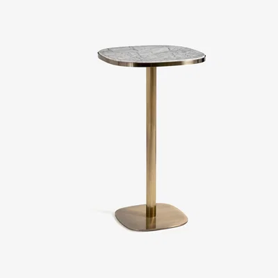 La Redoute Lixfeld White Marble High Table