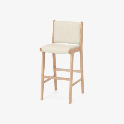 Made.com Rami Bar Stool, Faux Sheepskin & Natural