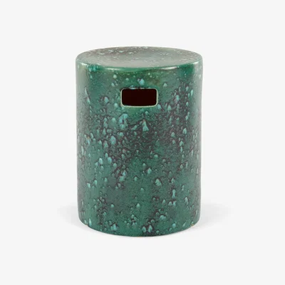 Made.com Sacha Decorative Stool, Turquoise Reactive Glaze