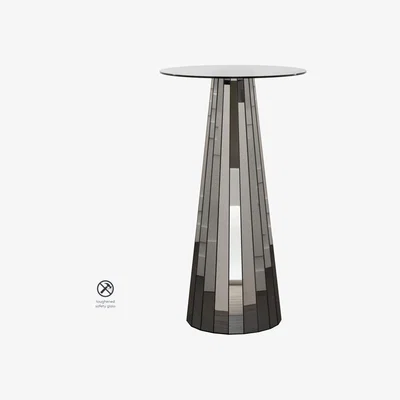 My Furniture Emmeline Smoked Mirror Bar Table