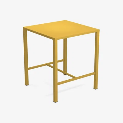 Made in Design Nova High table - / 90 x 90 cm x H 105 cm - Steel by Emu Yellow