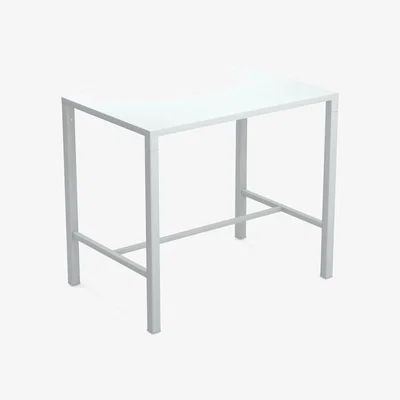 Made in Design Nova High table - / 120 x 80 cm x H 105 cm - Steel by Emu White