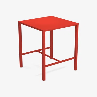 Made in Design Nova High table - / 90 x 90 cm x H 105 cm - Steel by Emu Red