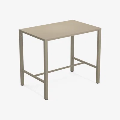 Made in Design Nova High table - / 120 x 80 cm x H 105 cm - Steel by Emu Beige