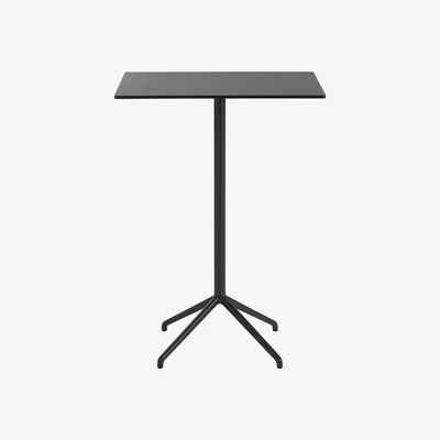 Made in Design Still Café High table - / 75 x 65 cm x H 105 cm - Linoleum by Muuto Black