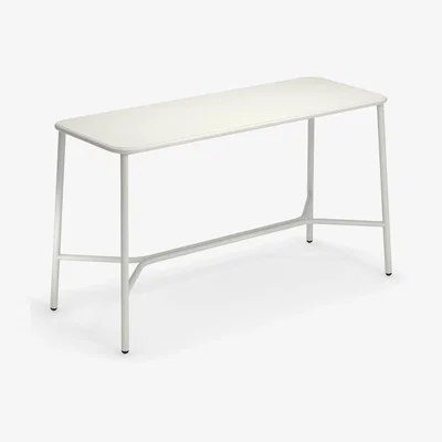 Made in Design Yard High table - / Metal - 180 x 70 cm x H 105 cm by Emu White