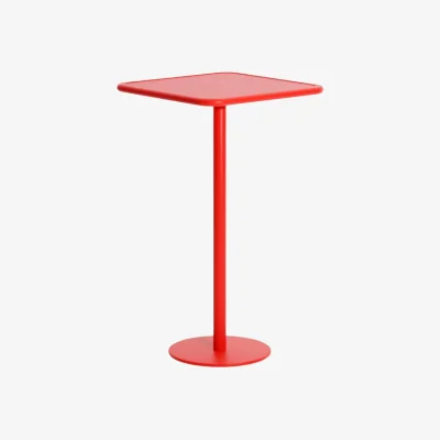 Made in Design Week-end High table metal red / 60 x 60 cm x H 105 cm - Aluminium - Petite Friture
